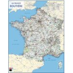 Carte murale souple pellicule effaable france routire 845 x 66 cm