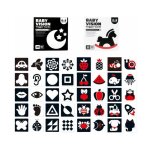 Carte noir et blanc bebe 40 pcs carte contraste bebe jeux eveil bebe 0 3 6 mois carte flash blanc et ...