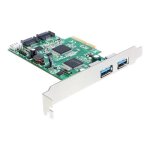 Carte pci express delock > 2 x usb 3. 0 externes 2 x sata 6 gb / s internes
