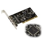 Carte contrôleur pci - texas instrument - firewire 800 / 400 - 3 ports - chipset tsb82aa2 - noir Carte contrôleur pci - texas instrument - firewire 800 / 400 - 3 ports - chipset tsb82aa2 - noir