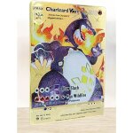 Carte pok�mon charizard vmax shiny en m�tal dor� - fan made card