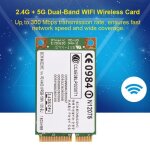 Carte sans fil 2. 4g + 5g bi - bande wifi mini pci - e pour hp / / dell / acer