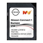 Carte sd navigation gps europe - 2023 v12 - compatible avec nissan connect 1