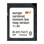 Carte sd navigation gps europe 2025 - v11. 45 compatible avec renault tomtom live