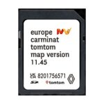 Carte sd navigation gps europe 2025 - v11. 45 compatible avec renault tomtom map
