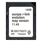 Carte sd navigation gps europe 2025 - version 11. 45 - compatible avec renault r - link (rlink)