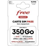 Carte sim free pass xl : 350 go 5g appels / sms illimit�s 22 go depuis 117 destinations dont usa chine ...