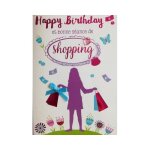Carte de voeux enfant - anniversaire - shopping Carte de voeux enfant - anniversaire - shopping