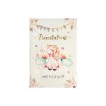 Carte de voeux - naissance - sinceres felicitations - bebe est arrive - licorne