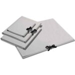 Carton à dessin en carton 500g 500 x 700 mm fermeture ruban coton gris Carton à dessin en carton 500g 500 x 700 mm fermeture ruban coton gris