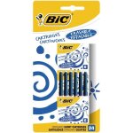 Cartouches dencre - bic - standard - bleu effaable - blister de 24 - compatible stylos - plume
