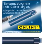 Cartouche dencre pour stylo plume - online - bleu royal - effaable et lavable