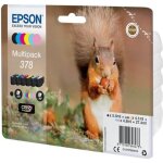 Cartouche dencre epson multipack 378 - ecureuil - noir jaune cyan magenta magenta clair cyan clair