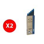 Cartouches dencre - quink - parker - bleu - plume moyenne - paquet de 10 Cartouches dencre - quink - parker - bleu - plume moyenne - paquet de 10