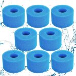 Cartouche de filtre en mousse - s1 - filtration efficace - 8pcs - piscine et spa - blanc Cartouche de filtre en mousse - s1 - filtration efficace - 8pcs - piscine et spa - blanc
