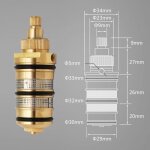 Cartouche de robinetcartouche de vanne thermostatique unique en laiton douche bain mlangeur deau froide ...