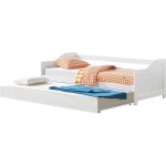 [en. casa] canap - lit convertible pour 2 personnes canap divan lit dappoint structure en pin sommier ...