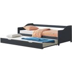 [en. casa] canap - lit convertible pour 2 personnes canap divan lit dappoint structure en pin sommier ...
