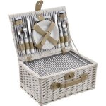 [casa. pro] panier de pique - nique pour 4 personnes incl. vaisselle couverts sac isotherme et verres ...