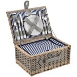 [casa. pro] panier de pique - nique pour 4 personnes incl. vaisselle couverts sac isotherme et verres ...