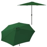 Casa. pro parasol (�300cm)(vert)(aluminium) manivelle - parasol - parasol de march� - parasol de jardin ...