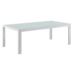 [casa. pro]� table basse ext�rieure en verre 100 x 50 x 35 cm blanc