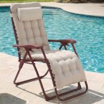 Casabel chaise pliante z�ro gravit� terracotta avec coussin fauteuil ext�rieur inclinable et confortable ...