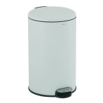 Casabel poubelle cuisine 30l - 100% acier inoxydable anti - traces de doigts corbeille ronde avec p�dale ...