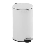Casabel poubelle cuisine 50l - 100% acier inoxydable anti - traces de doigts corbeille ronde avec p�dale ...