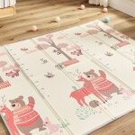 Casabel tapis d?�veil b�b� 180�200 cm ? pliable imperm�able �pais motifs for�t grande taille et rangement ...