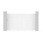 Casanoov portail coulissant 3m eiger h. 180cm aluminium blanc