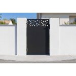 Casanoov portillon acier 1m nali ruivo h. 160cm noir mat