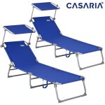 Casaria 2x chaise longue pliable hawaii bleu transat avec pare - soleil bain de soleil pour plage jardin ... Casaria 2x chaise longue pliable hawaii bleu transat avec pare - soleil bain de soleil pour plage jardin ...