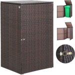 Casaria� cache poubelle ext�rieur couvercle + fermeture 240l abri poubelle 115x80x65cm polyrotin range ...