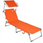 Casaria chaise longue pliable ibiza orange dossier réglable pare - soleil intégré compacte et transportable ... Casaria chaise longue pliable ibiza orange dossier réglable pare - soleil intégré compacte et transportable ...