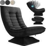 Casaria fauteuil tout confort pivotant  360 noir capacit de charge de 150kg sige de gaming 58x57x84 ...