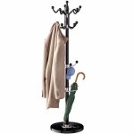 Casaria® porte - manteau avec socle noir en marbre 14 crochets 37x37x175cm portemanteau sur pieds stable ... Casaria® porte - manteau avec socle noir en marbre 14 crochets 37x37x175cm portemanteau sur pieds stable ...