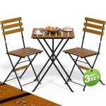 Casaria® set de meubles de balcon 1 table et 2 chaises pliable en bois dacacia ensemble extérieur salon ... Casaria® set de meubles de balcon 1 table et 2 chaises pliable en bois dacacia ensemble extérieur salon ...