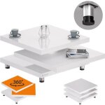 Casaria® table basse blanc laqué table de salon modulable table basse carrée moderne 60x60cm avec plateaux ... Casaria® table basse blanc laqué table de salon modulable table basse carrée moderne 60x60cm avec plateaux ...