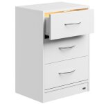 Casaria table de nuit blanc 3 tiroirs led 54x39x28cm table de chevet pour chambre petit meuble intérieur ... Casaria table de nuit blanc 3 tiroirs led 54x39x28cm table de chevet pour chambre petit meuble intérieur ...