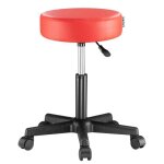 Casaria� tabouret de bureau rouge pivotant 360� hauteur r�glable 46 - 60 cm avec roulettes si�ge rembourrage ...
