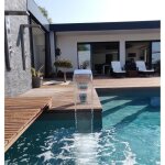 Cascade piscine bassin mod�le cobra hauteur 65cm design moderne inox 316 fontaine