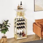 Casier � bouteilles petit �tag�re � 6 niveaux pour 12 vins avec porte?verres �tag�res de rangement & ...