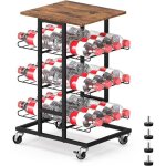 Casier � bouteilles sur roulettes � 3 niveaux support obile pour 24 bouteilles ariot de service avec ...