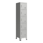 Casier de bureau armoire meuble de rangement pour bureau atelier chambre acier metallique avec 5 portes ...