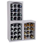Casiers porte bouteilles - deconation - lot de 3 - 36 bouteilles - polystyr�ne expans� - empilables