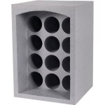Casier � bouteilles - eda - 12 cases - gris - polystyr�ne - int�rieur