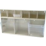 Casier systme lockweiler stala plastic blanc 915 - botes transparentes rabattables et bloquables