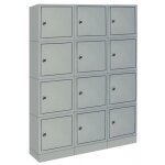 Casier vestiaire empilable en acier gris - unit� individuelle pour rangement domestique