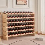 Casier à vin - goldcmn - meuble range bouteille - bois massif - 6 niveaux - 60 bouteilles Casier à vin - goldcmn - meuble range bouteille - bois massif - 6 niveaux - 60 bouteilles